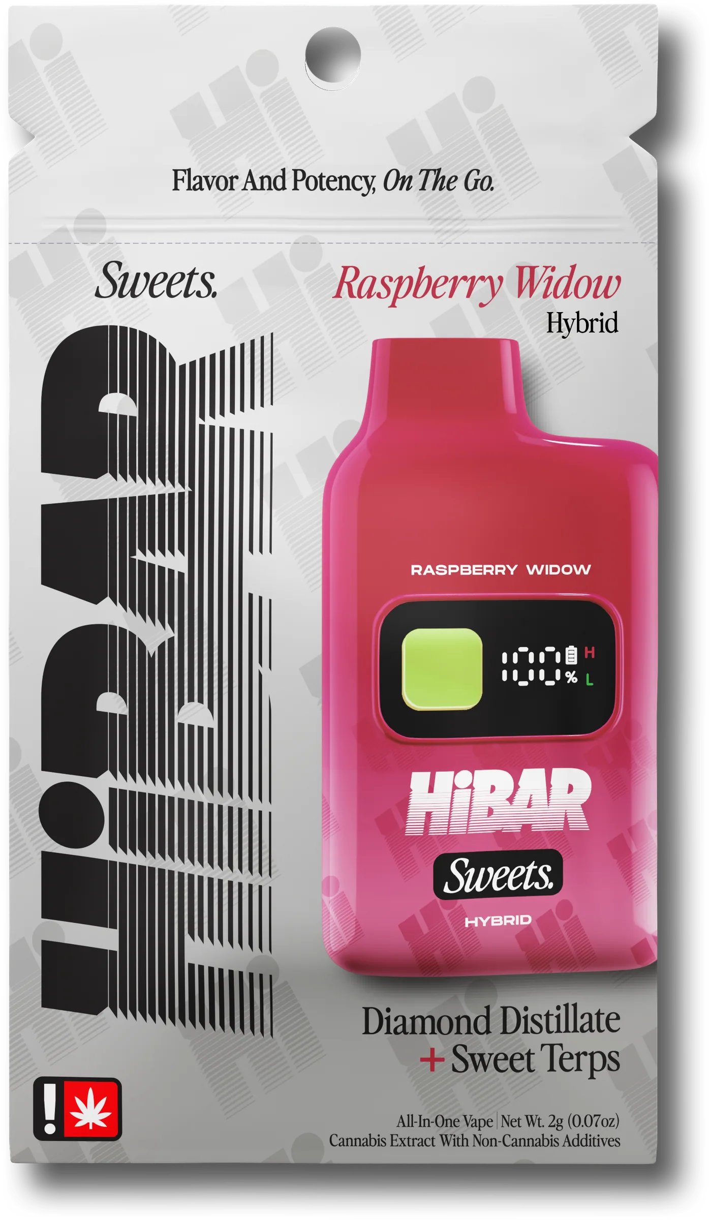 HiBAR Sweets Raspberry Widow pouch